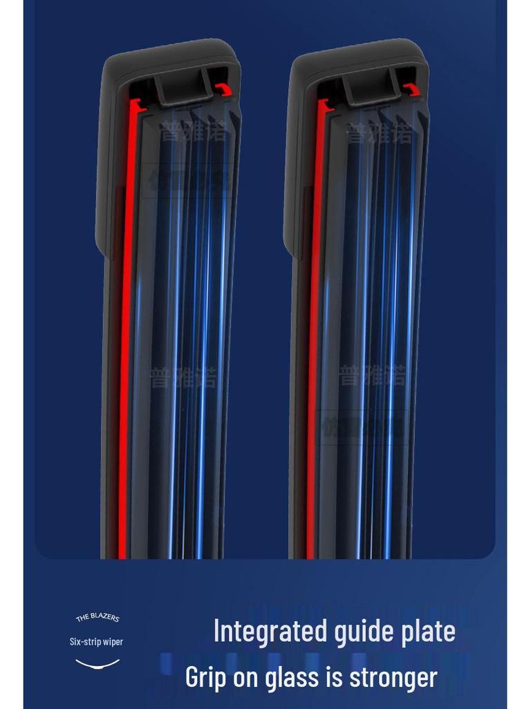 Бесшумные силиконовые щетки стеклоочистителя: Двойная 6-слойная резина без костных вставок для передних и задних колес.