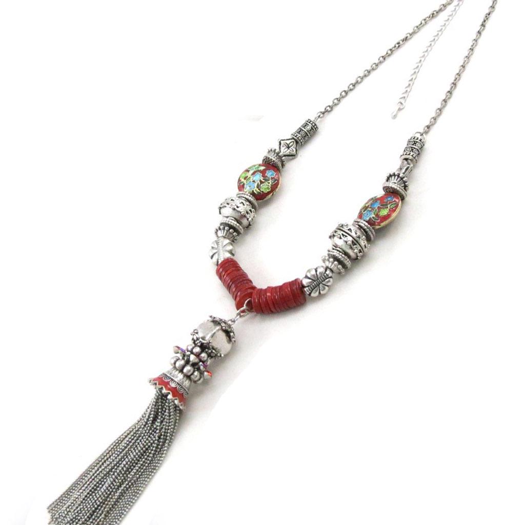 Les Trésors De Lily [E5823] — Красное дизайнерское колье «Медитация»