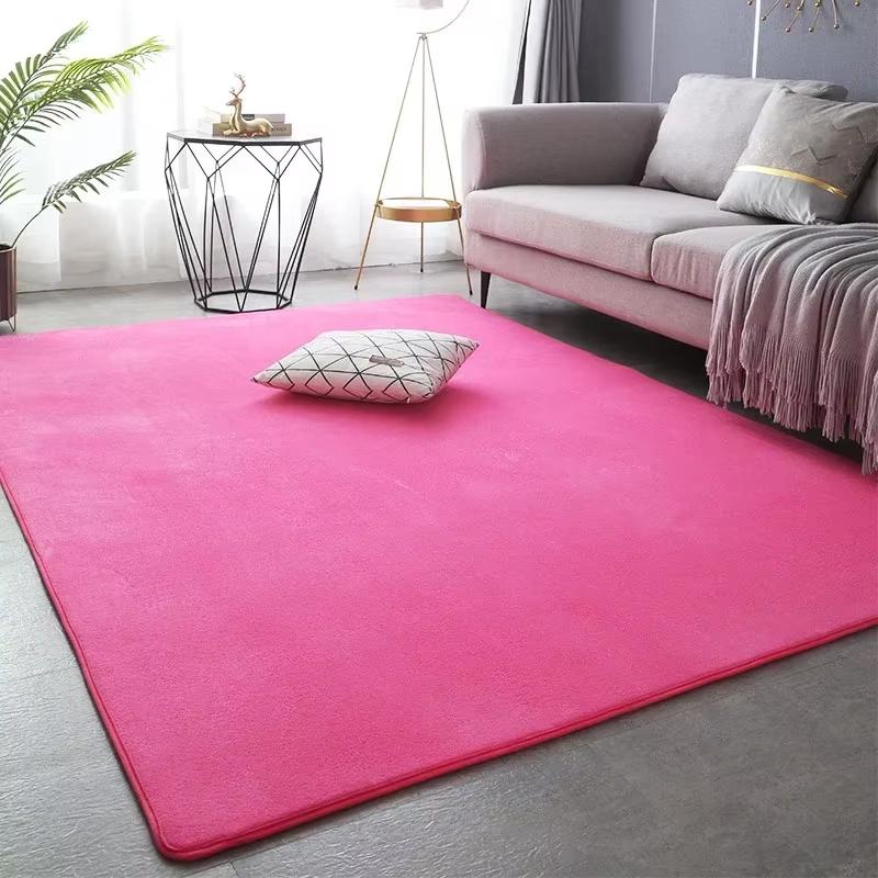 Solid-colour Large Area Carpet for Living Room Plush Soft Floor Mat Game Yoga Mat Large Area Rugs for Bedroom Decor