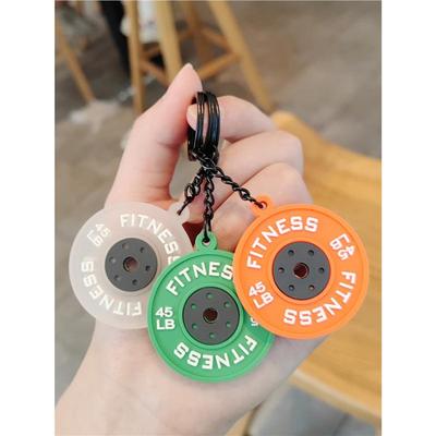 2025 Новый брелок для штанги, силиконовый брелок для гантели, подарки для тренажерного зала для любителей тренажерного зала, подарок для фитнес-тренера, подвеска для ключей от рюкзака/автомобиля