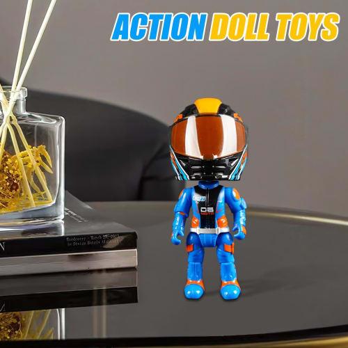 Transforming Bike Toy, Transforming Figure Bike Toy, Transforming Doll Action Figure - Q Version Figure, Articulated Figure, Bike Rider Collectible Mo