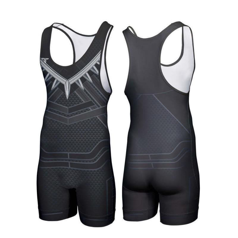 Mens Wrestling Singlet Compression Gym Workout Suit Breathable Spandex Lycra Athletic Top Training Competition