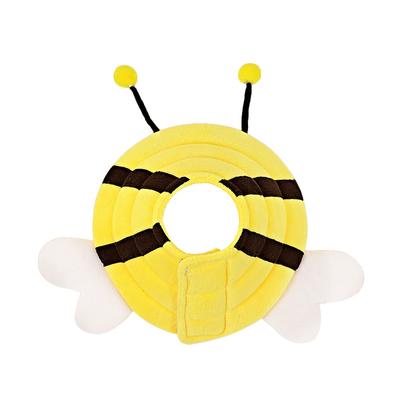 Cat Recovery Collar Soft Breathable Prevent Licking Cute Cartoon Pet Elizabethan Collar for Dog Bee M