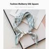 Literary Small Floral Summer 100%  Mulberry Silk Shawl Age-reducing Fashion Neck Protection Professional Scarf