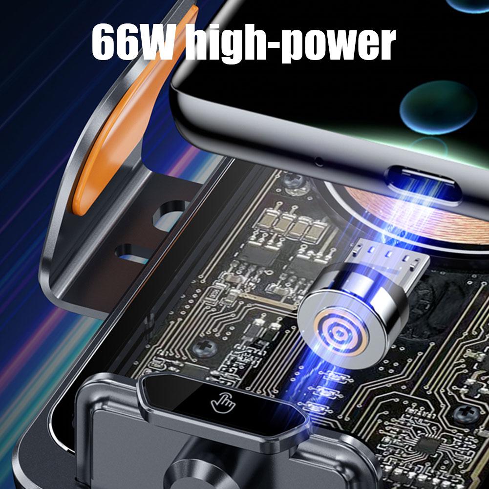 Car Wireless Charger Auto Mount Phone Holder For IPhone 15 14 13 12 Infrared Induction Fast Charging Stand P1U8