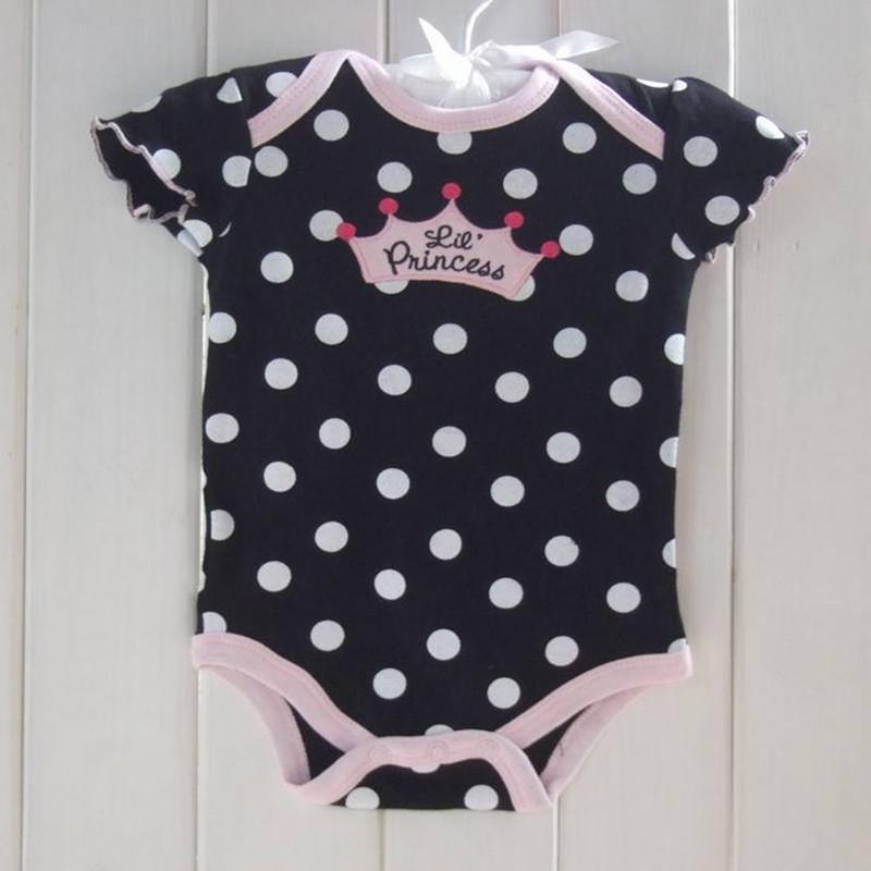 Pokla Baby Dot Summer Girl Clothes Sets 3piece Kids Outfits Suit Girls Bodysuit Skirt Headband