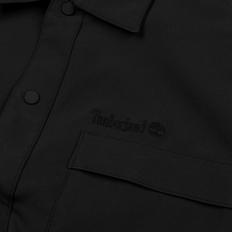 Timberland Рубашка свободного кроя с длинным рукавом, однотонная, мужская, черная A2JJR001