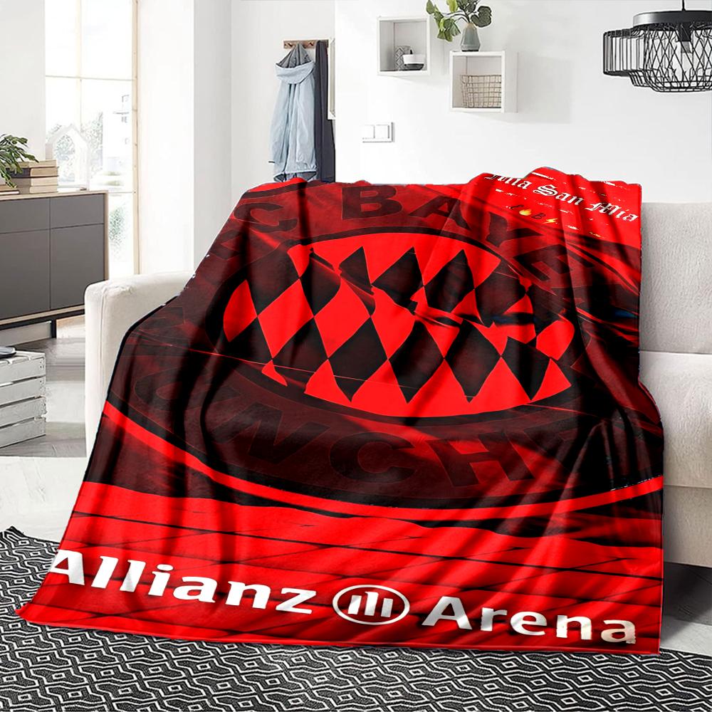 Fc Bayern Munich Team Blankets Flannel Printed Breathable Warm Throw Blanket for Home Office Bedspreads 0708a127