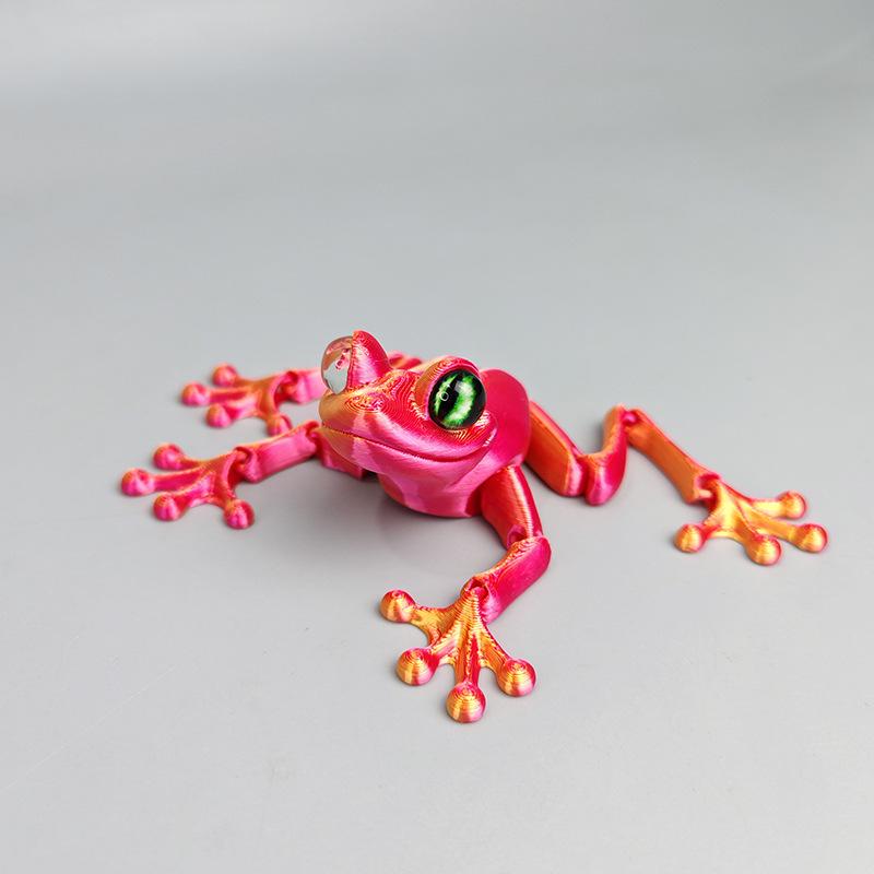 Реалистичная 3D-игрушка-лягушка с подвижными суставами - Настольное украшение и предмет коллекционирования