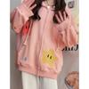 Sweatshirt Zip Hoodie Y2k Streetwear Loose Vintage Clothes Tops Harajuku Jacket Casual Gothic Oversized Cartoon Patchwork Top