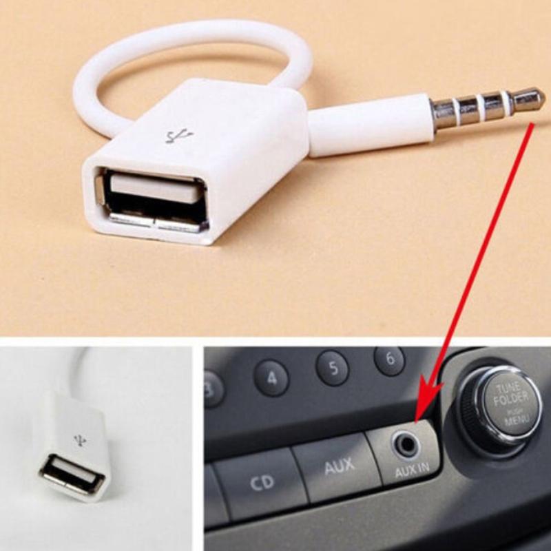 Автомобильный USB-адаптер-переходник на AUX 3,5 мм, соединительный провод, подходит для автомобильных звуковых систем, воспроизведения музыки