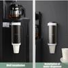 Household Disposable Cup Holder Water Dispenser Storage Paper Cup Rack Space-Saving Taker Automatic Cup Dropper Organizer
