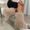 2025 New Winter Furry Shoes Women Teddy Fur Snow Boots Fluffy Faux Wool Plush Warm Fashion Short Boots Ladies Mongolian Boots