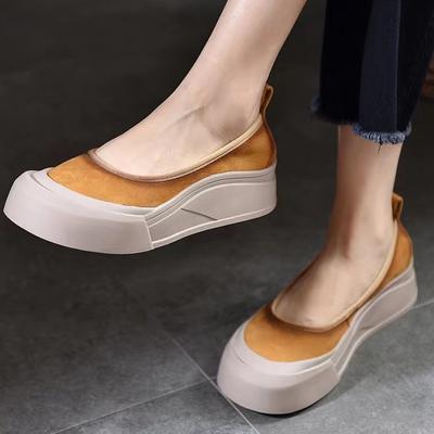 Неглубокие плоские женские туфли на платформе, лоферы, повседневная дизайнерская обувь, осень 2024, сандалии, новый тренд, удобные прогулочные туфли Chaussures Femme