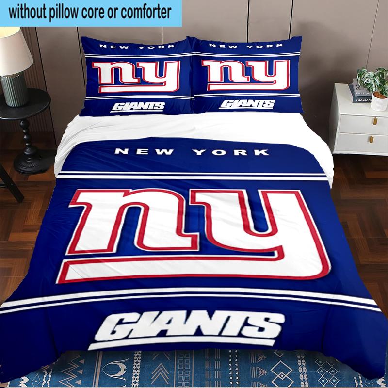 New York Giants Helmet 3PCS Bedding Set 2D Printing (Includes 1 Duvet Cover + 2 Pillowcases Coreless), Bedroom decor,Fan gift