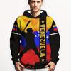 VENEZUELA Themed Men's 3D Baseball Player Silhouette Pattern Print Hooded Sweatshirt, Casual Pullover Tops For Spring Autumn