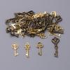 50x Bulk Assorted Antiqued Silver Key Charms for DIY Necklace Jewelry Making