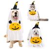 Halloween Ghost Dog Outfit Pumpkin White Ghost Costume Pet Cosplay Attire
