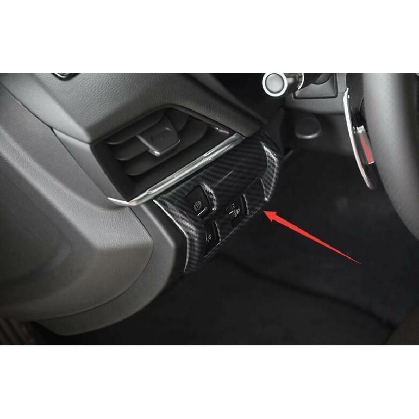 For Cadillac CT5 2020-2024 Carbon Fiber Headlight Switch Button frame Cover Trim
