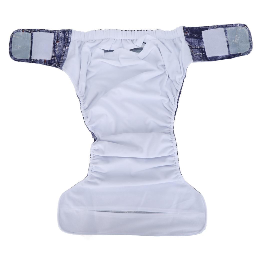 Многоразовые тканевые подгузники для взрослых, водонепроницаемые подгузники для защиты от недержания мочи у пожилых людей с застежками-липучками