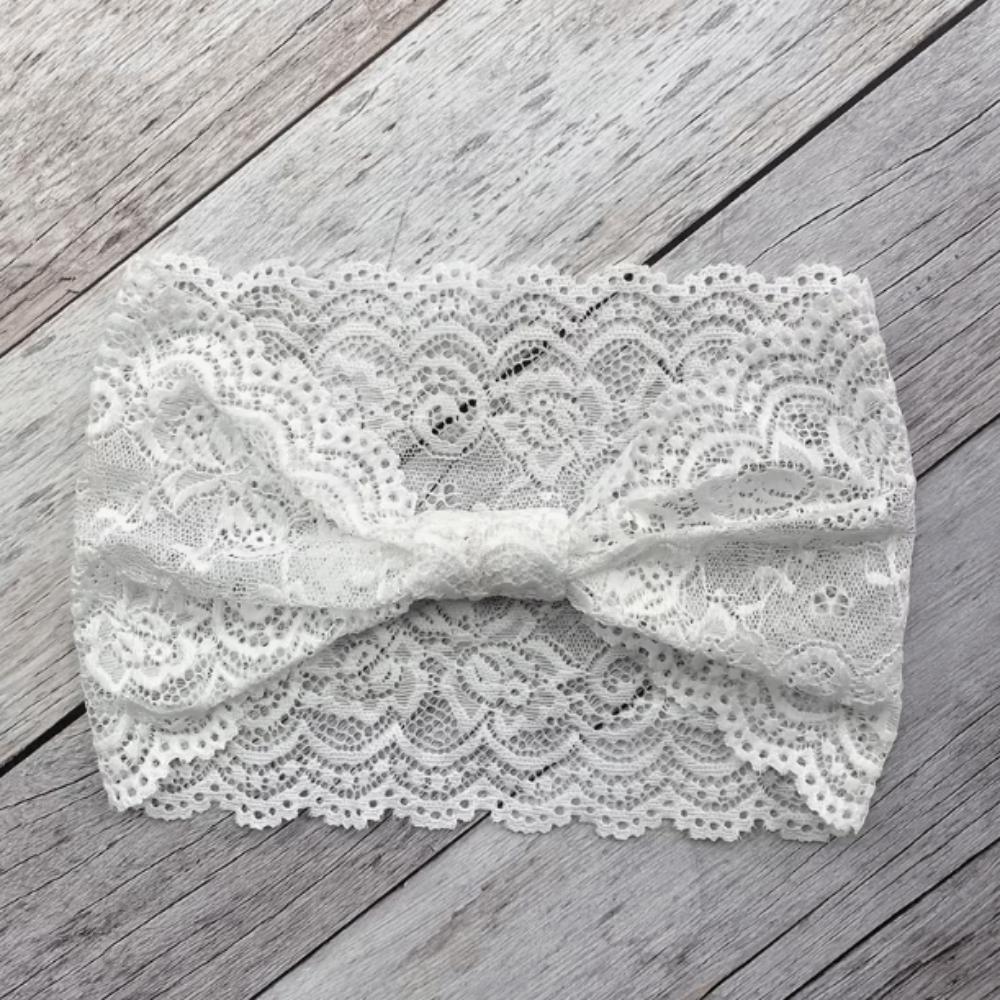 Soft Lace Trim Headband Bow Fabric Headband Sport Yoga Elastic Headwear Running