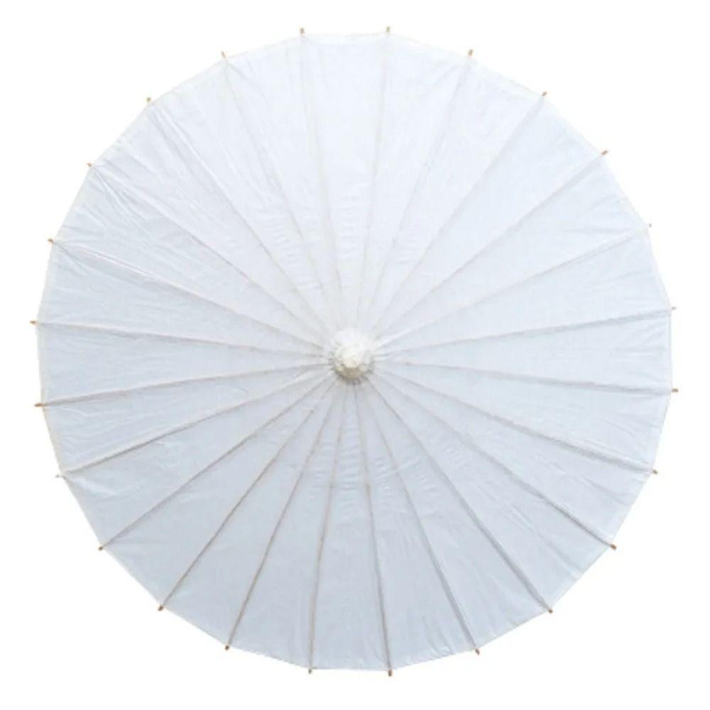 Vintage Handmade Paper Umbrella Traditional Blank Paper Umbrella DIY Painting Paper Umbrella Home