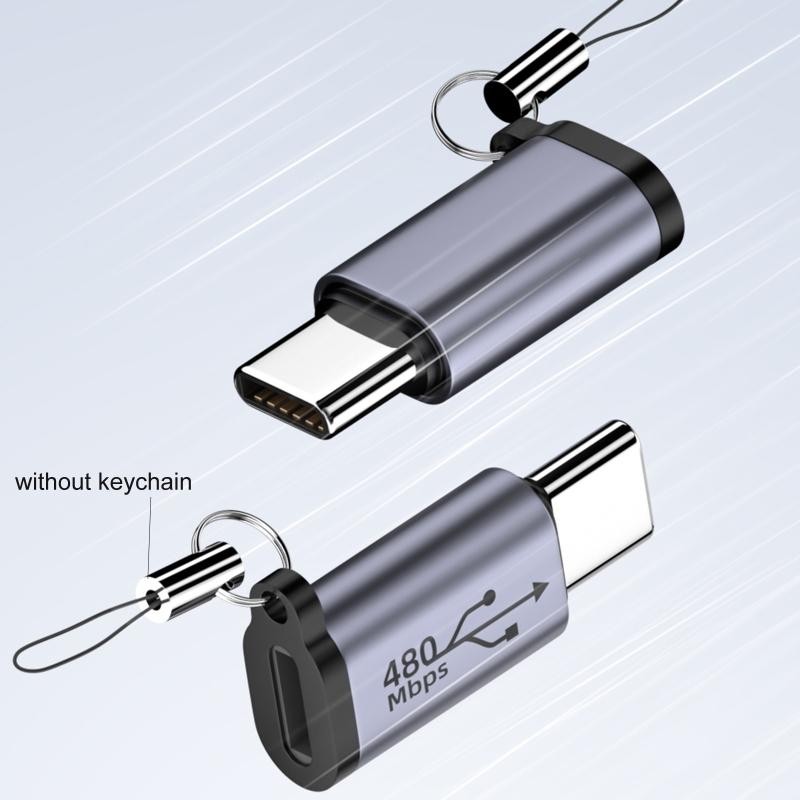 Адаптер USB Type C на Mini USB MicroUSB Конвертер Micro USB на TypeC Mini USB Разъем Поддержка Зарядки Синхронизации Данных 480 Мбит/с 18 Вт
