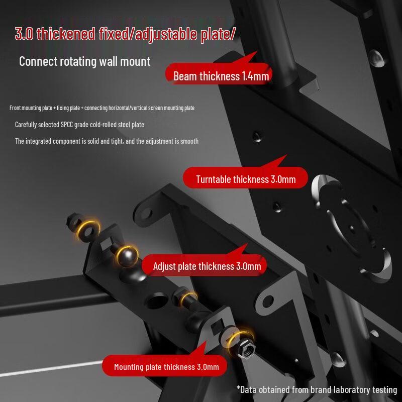 JianLeJi Full-Motion Rotating TV Wall Mount