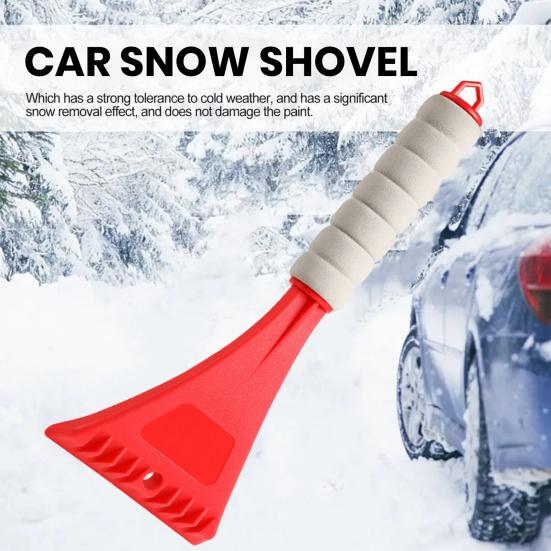 Автомобильный скребок для льда, противоскользящая ручка из этиленвинилацетата, подвесная многофункциональная мини-сверхмощная автоматическая лопата для размораживания лобового стекла, инструмент для удаления снега