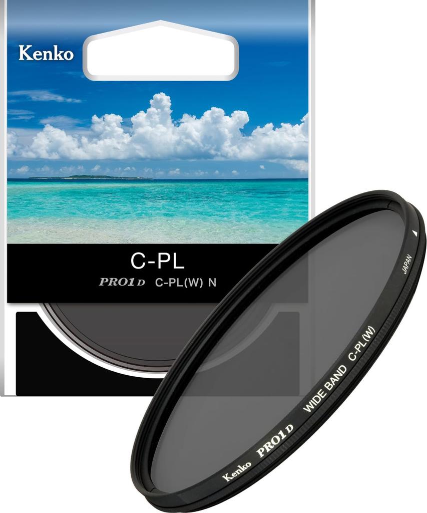 Kenko PRO1D N 52mm Circular PL Filter for Contrast Enhancement and Reflection Reduces Surface Reflection Frame Made in Japan 252925 C-PL(W)