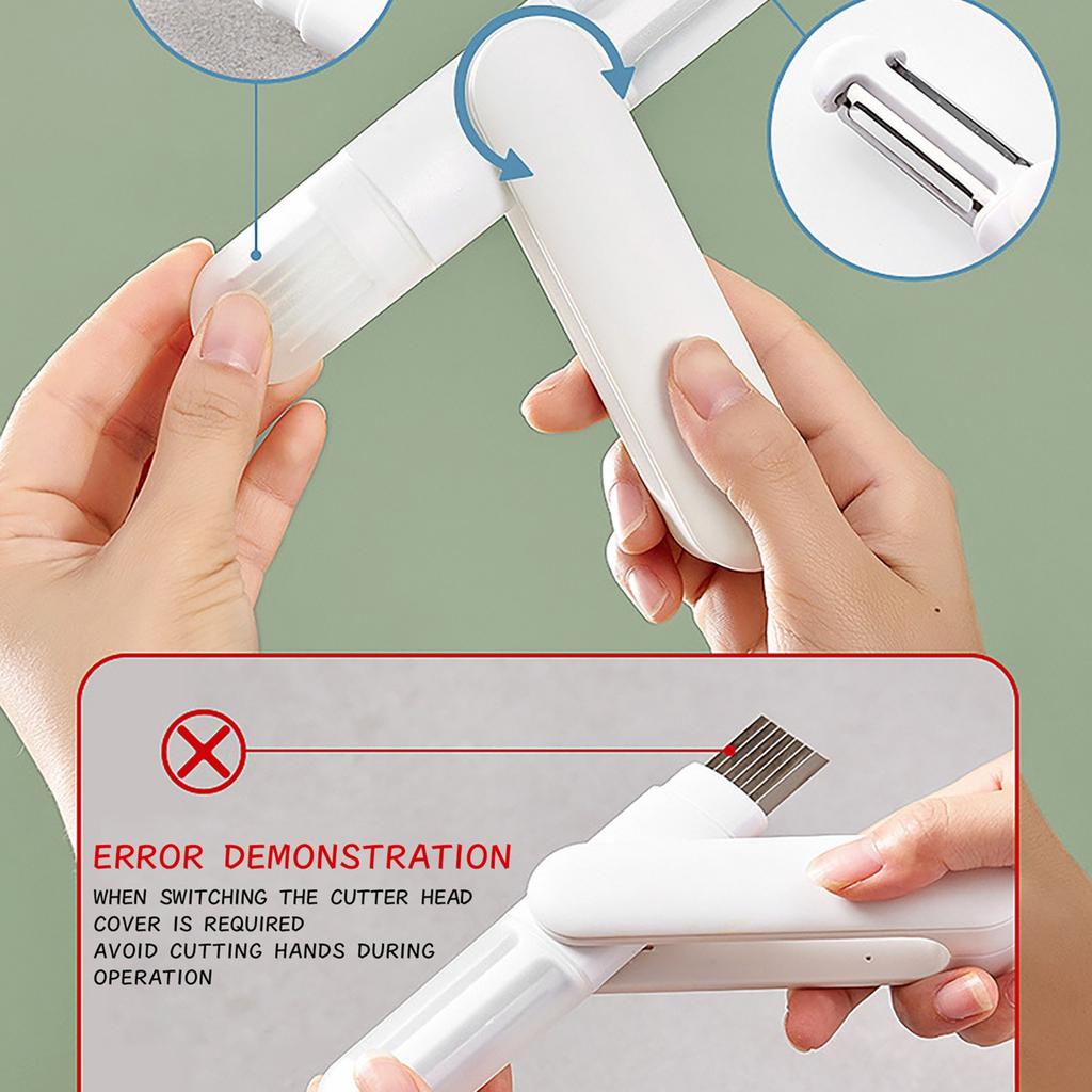 Multifunctional Rotary Paring Knife 360°Rotating Portable Peeler And Grater For Vegetable And Fruit