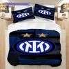 Inter Milan Emblem Stars Colors Bedding (1 * duvet cover + 2 * pillowcase, without core) 2D Flat Soft and comfortable Duvet cover and pillowcase
