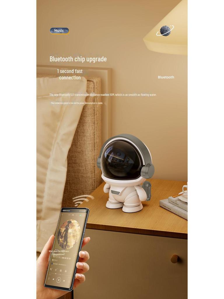 Bluetooth-динамик Astronaut с разноцветной подсветкой - портативный настольный сабвуфер для студентов и использования на открытом воздухе