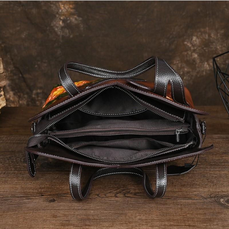 Johnature Женская сумка из натуральной кожи, роскошные сумки ручной работы с тиснением в стиле ретро, сумки большой емкости на плечо и через плечо