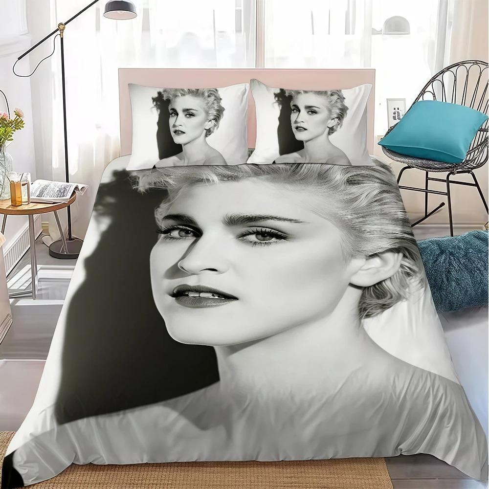 Exquisite M-Madonna Singer Bedding Set Duvet Cover Pillowcase Quilt Cover Twin Full Bedroom Bed Decor for 2/3pcs Gifts