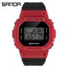 Sanda Multifunctional Waterproof Luminous Square Sport Watch - Fashionable Student Wristwatch