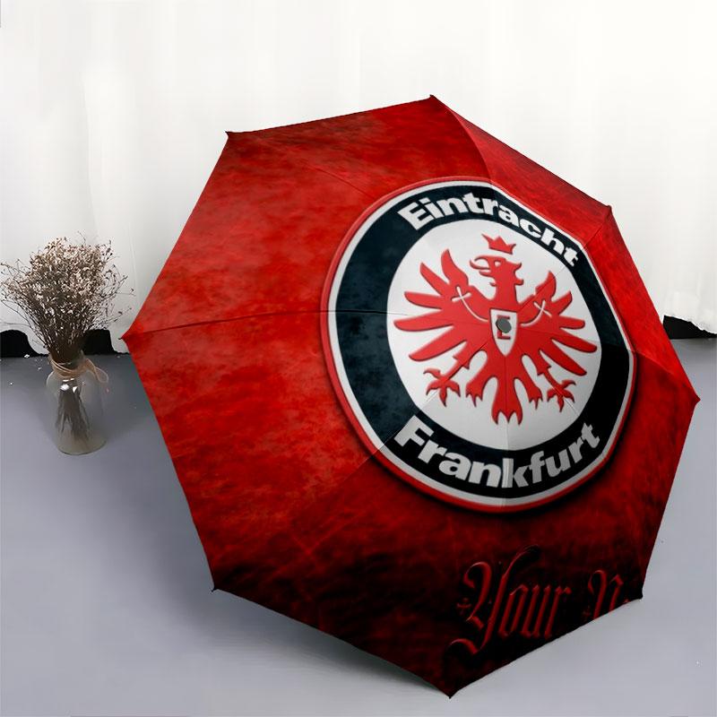 1 шт. Автоматический складной зонт - Узор с индивидуальным именем Eintracht Frankfurt, Портативный и складной дизайн с 8 спицами, Рождественские и Дни рождения Подарки