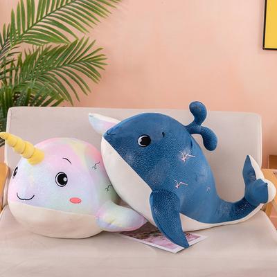 Плюшевая игрушка нарвал, морское животное, кукла из серии, тряпичная кукла, подушка для бросания, подарок на день рождения