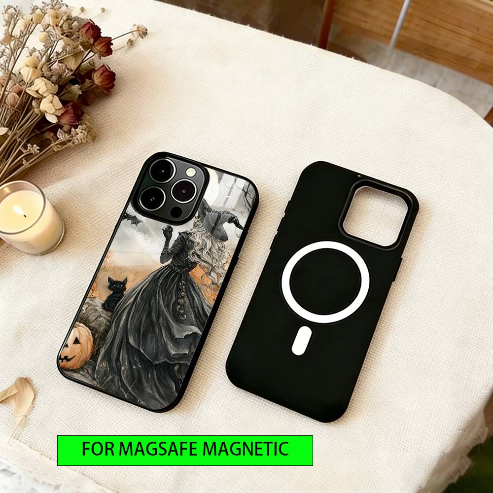 Чехол для телефона «Злая колдунья» для iPhone 17, 16, 15, 14, 13, 12, 11 Plus, Pro, магнитный с беспроводной зарядкой Magsafe