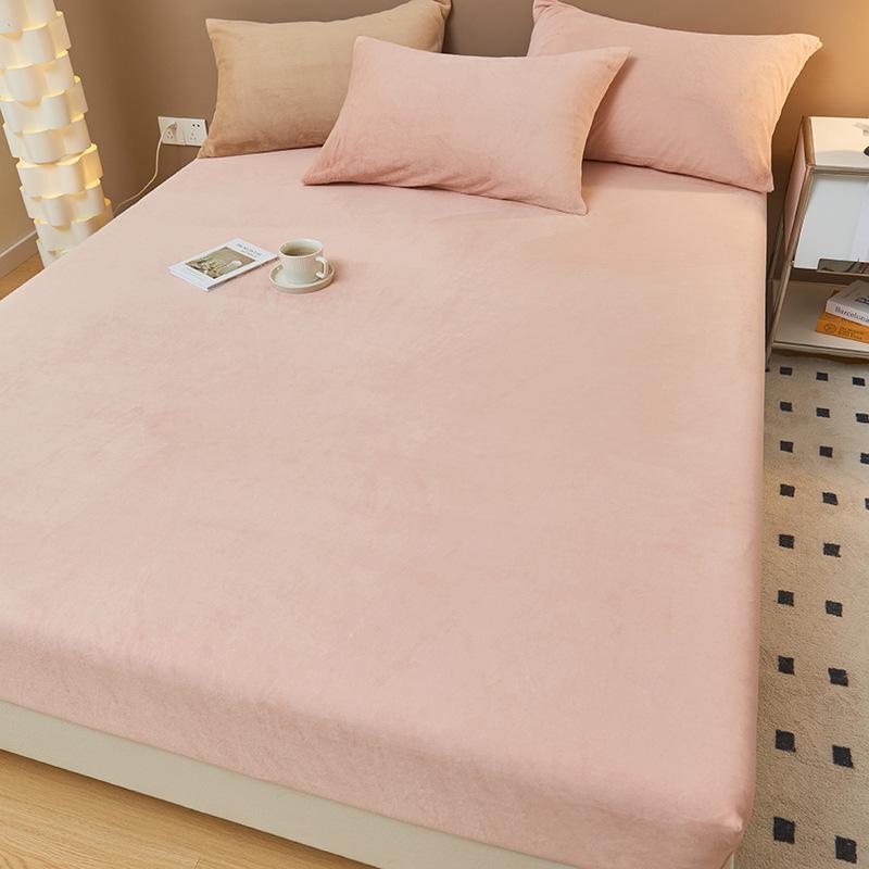 Однотонная простыня из молочного бархата, одинарная простыня из матовой фланели, защитная накидка Simmons.