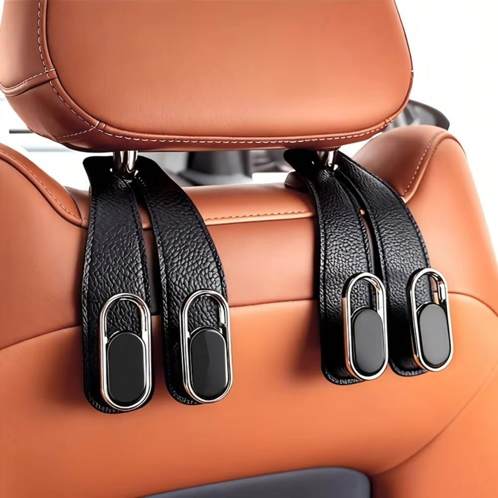 Leather Car Seat Hook Strong Load-Bearing Seat Back Hook New Headrest Hanger Vehicles