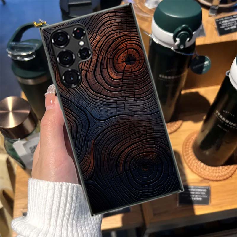Чехлы с текстурой дерева Чехол для телефона для Samsung Galaxy S26 Ultra S25 Edge S24 S23 FE S21 Plus S20 S22 S10 Чехол TPU Capa Shell Shockp