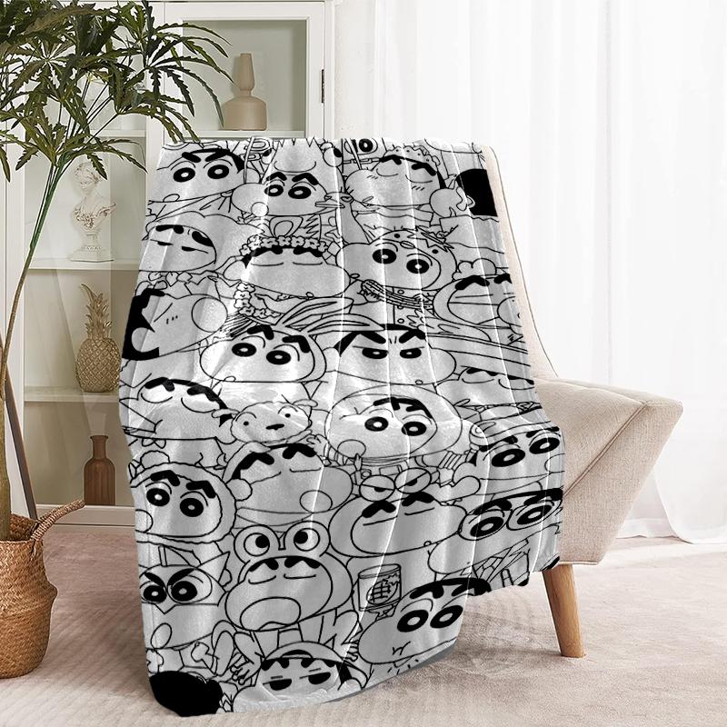 Crayon Shin Print Blanket - Soft & Comfortable, for Bedroom, Travel, Sofa, Home Decoration - Birthday Christmas Gift for Friend