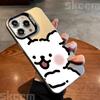 Милый щенок гальваническое серебро чехол для телефона для iPhone 11 12 13 14 15 16 Pro Max X XS XR 7 8 Plus мультяшный парный жесткий чехол