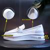 Leather little white shoes women's 2025 summer new thick-soled heightening one-pedal casual single shoes women's mesh breathable women's shoes