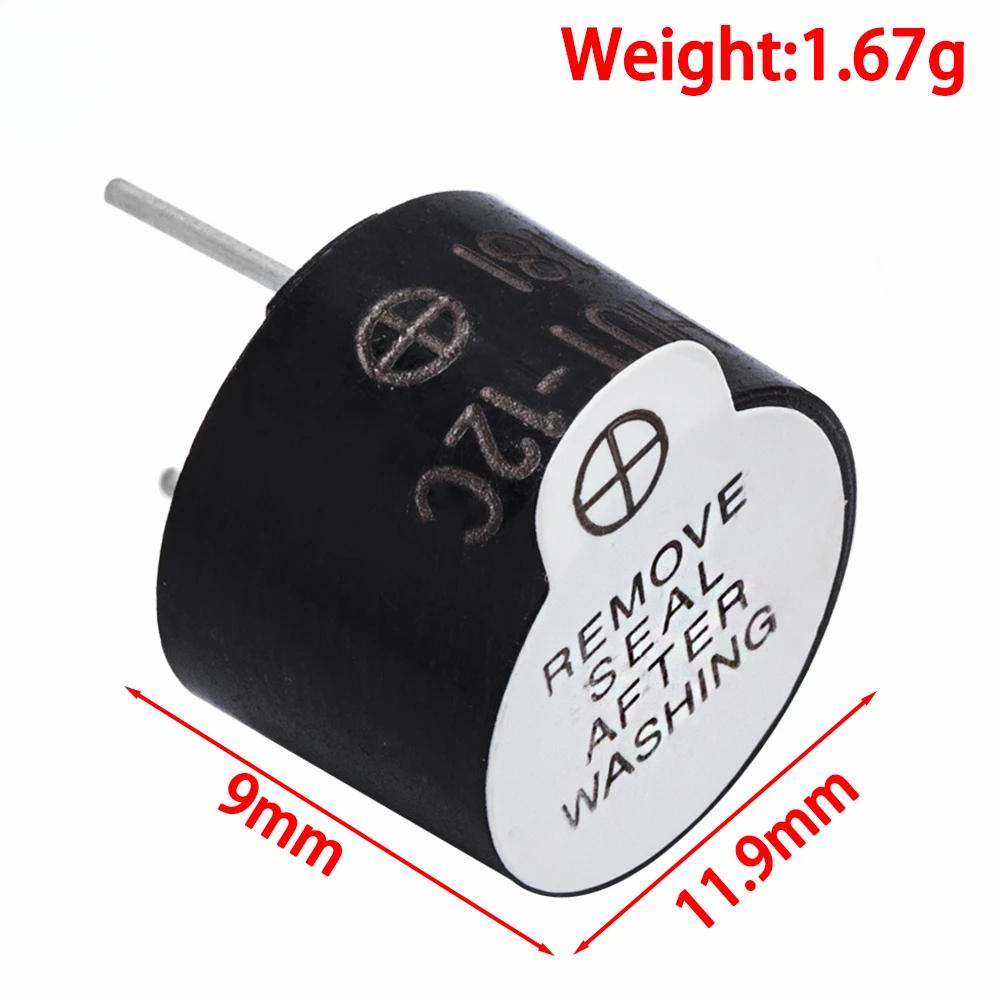 3v 5v 12v Active Buzzer Magnetic Long Continous Beep Tone Alarm Ringer 12mm MINI Active Piezo Buzzers Fit For Arduino Diy Kit