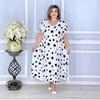 Летнее платье в горошек для полных женщин