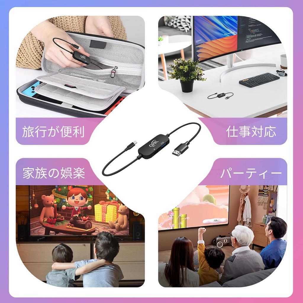 Без CNSL Mini Switch Dock Сменная док-станция для палубы Многофункциональная легкая Высокое разрешение 3IN1 TV-выход Подключение смартфона Компактный для