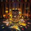Colorful Solar Floral Lantern, Outdoor Metal Hummingbird Solar Light, Waterproof Butterfly LED Garden Lantern, Hanging Lantern for Outside Table Tree