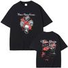 Rock Band Three Days Grace Skeleton Graphic T-shirt Men Women Alternative Metal Streetwear Male Fashion Casual Oversized Tshirt
